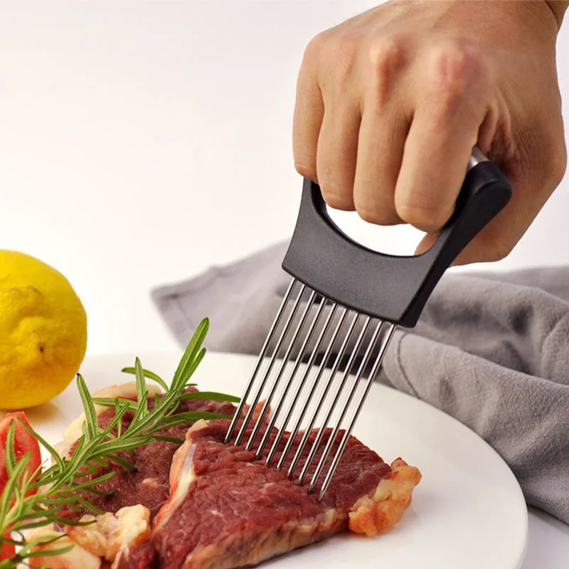 Креативный нож для лука подставка из нержавеющей стали вилка овощная томатного