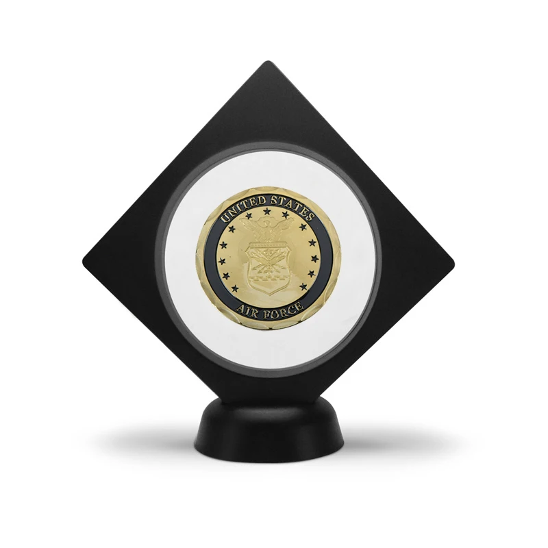 coin5 with stand WR армия США Военные позолоченные монеты коллекционные с монетницей Air Force темно-синяя сувенирная монета подарок для мужчин дропшиппинг - Цвет: coin5 with stand