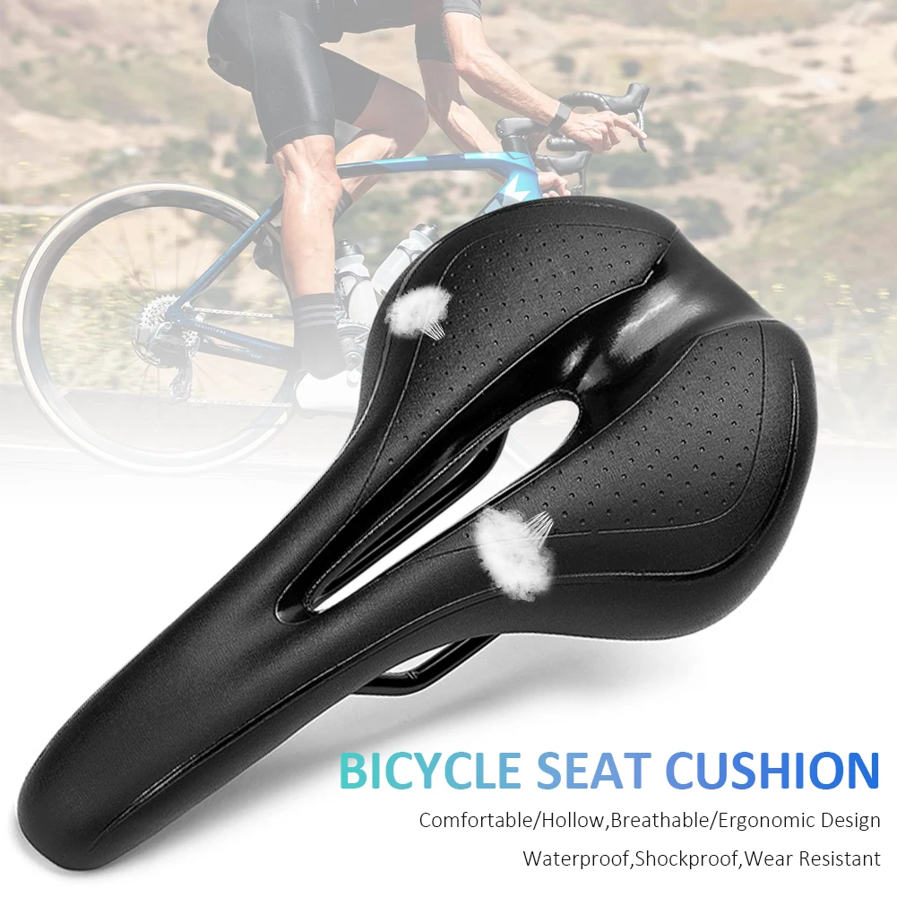 

Hot Sale MTB Bicycle Hollow Saddle Breathable Cycling Saddle Shockproof Waterproof Bike Seat Cushion Bike Accessories Shipping