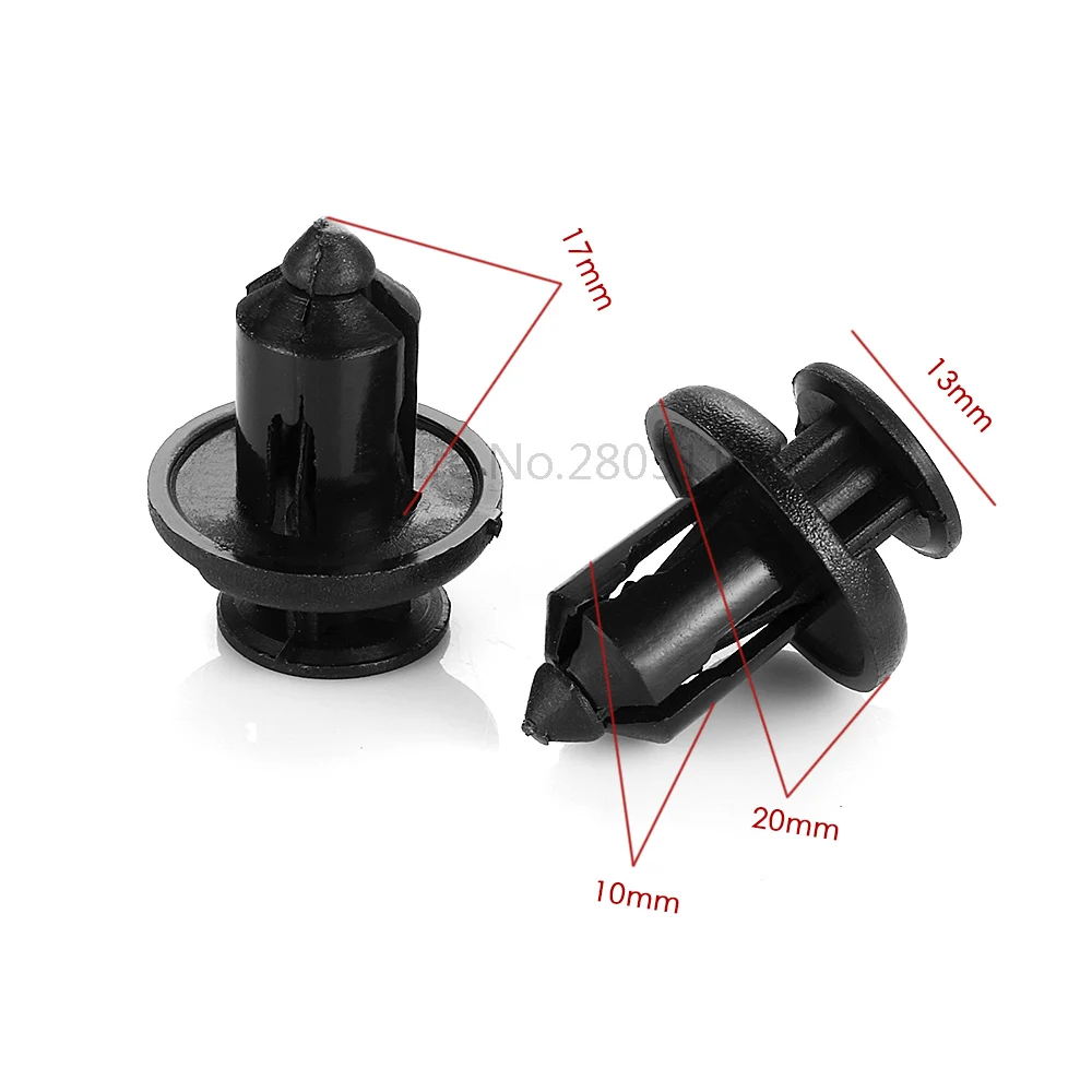 

Car-Styling 10mm Plastic Automobile Bumper Cover Plate Clip Buckle For Ford focus 2 3 Fiesta Kuga Mondeo Ecosport 20pcs 72#