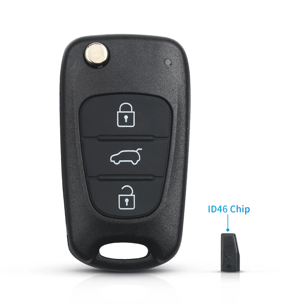 Складной дистанционный ключ KEYYOU с 3 кнопками брелок для Hyundai I30 IX35 433 МГц чип ID46 TOY40