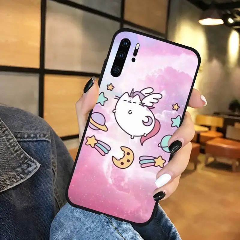 

animal Pusheen Cute Cartoon Cat Phone Case Funda For Huawei P9 P10 P20 P30 Lite 2016 2017 2019 plus pro P smart