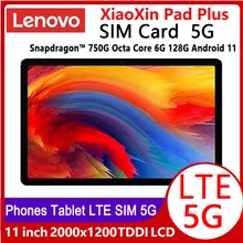 Global firmware 2021 Lenovo Xiaoxin Pad P11 Plus 5G LTE Phone SIM Card Snapdragon 6GB 128GB 11 inch 2K Screen Tablet Android 11