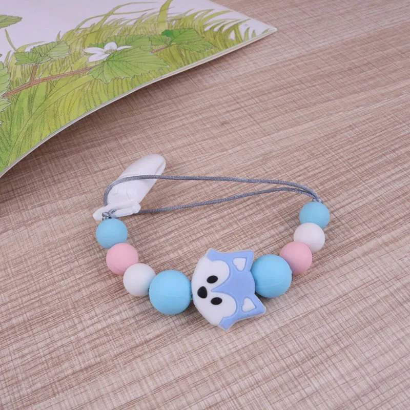 Силиконовая цепочка для прорезывания зубов в виде милой лисы|Шнурки и чехлы
