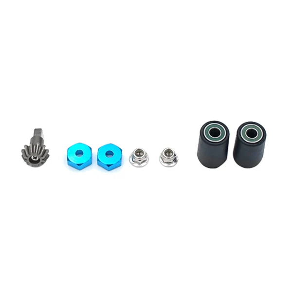 Conjunto de caja de cambios para Wltoys 1/12, 12428, 12423, eje recto trasero, diferencial trasero de Metal-5