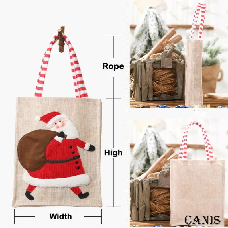 2019 милые носки Санта Клауса Подарочный пакет конфет Висячие Рождественские