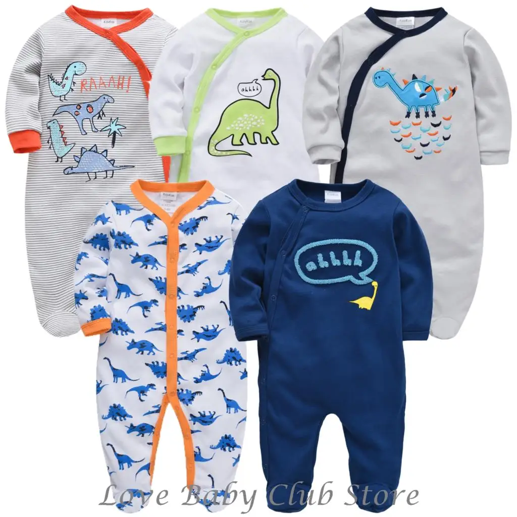 Детские комбинезоны для девочек 5 шт./лот Комбинезоны с длинными рукавами и