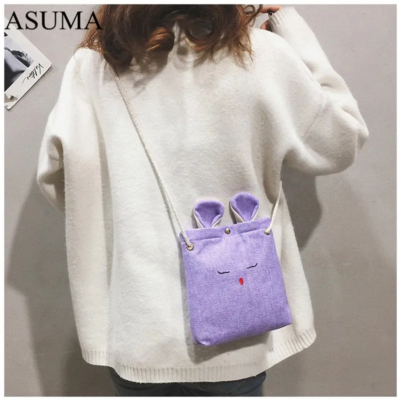 Женские сумки с кроликом маленькая льняная женская сумка через плечо винтажная