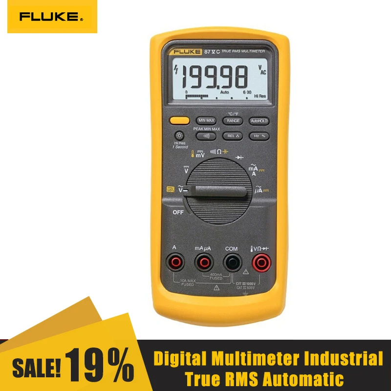 

Fluke F87-VC Digital Multimeter Industrial True RMS Automatic Handheld High Precision Electrician Maintenance Digital Multimeter