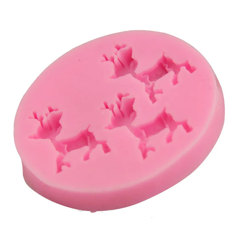 Новый рождественский Sika олень Форма силиконовые формы для торта Декоративные