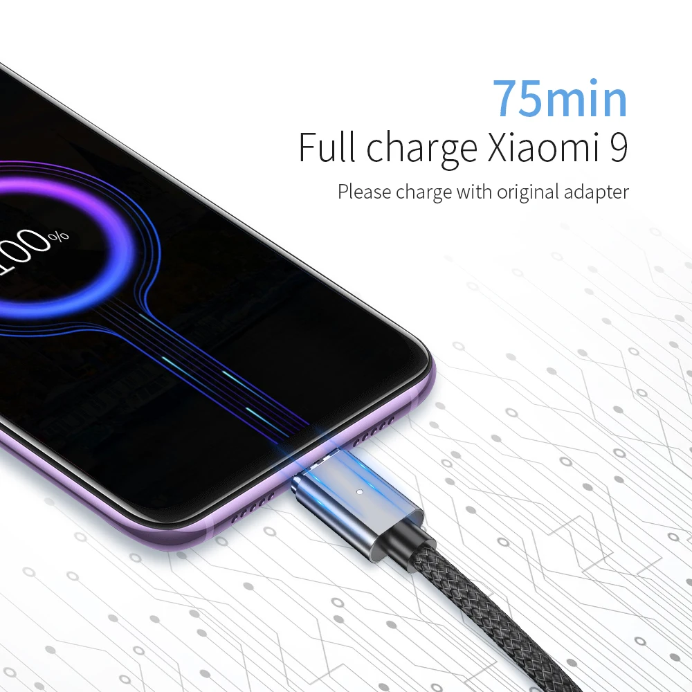 FPU 5A Магнитный кабель usb type C супер быстрая зарядка USB C магнитное зарядное устройство type-C зарядный шнур для мобильного телефона huawei Xiaomi провод
