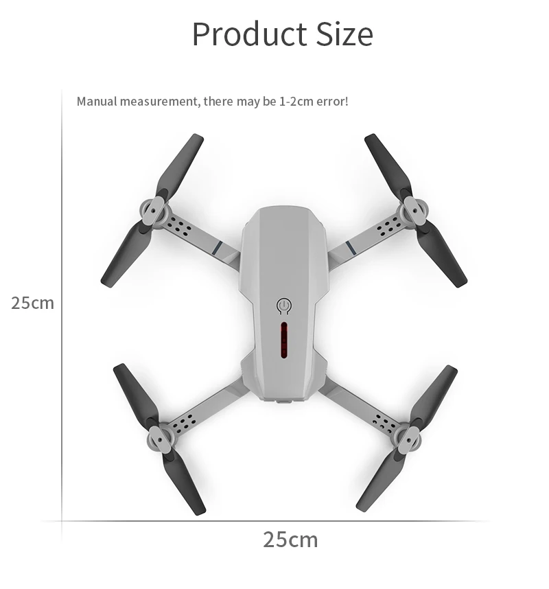 

E88 HD Wide Angle Camera 4K Professional UAV GPS Positioning Super Long Life WiFi FPV Real Time Transmission Four Axis Aircraft