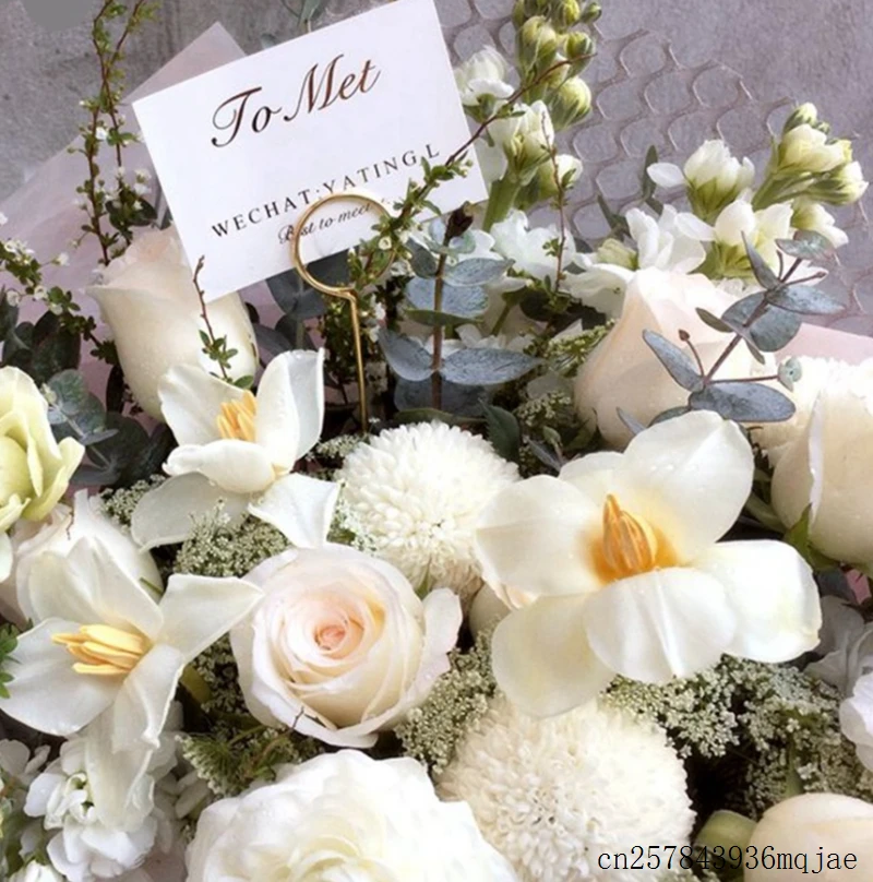 100 шт. Цветочная длинная палочка держатель для карт подарочная упаковка