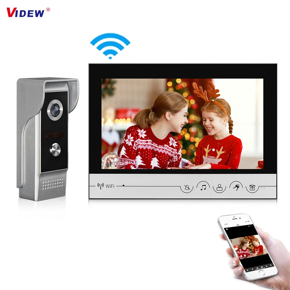 9 Inch WIFI Video Door Phone Intercom WIFI Doorbell with Camera APP Remote Control Peephole Viewer Door Entry System for Villa