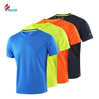 arsuxeo summer running sports t shirt men gym shirt short sleeves quick dry jersey fitness crossfit mens tennis training shirt