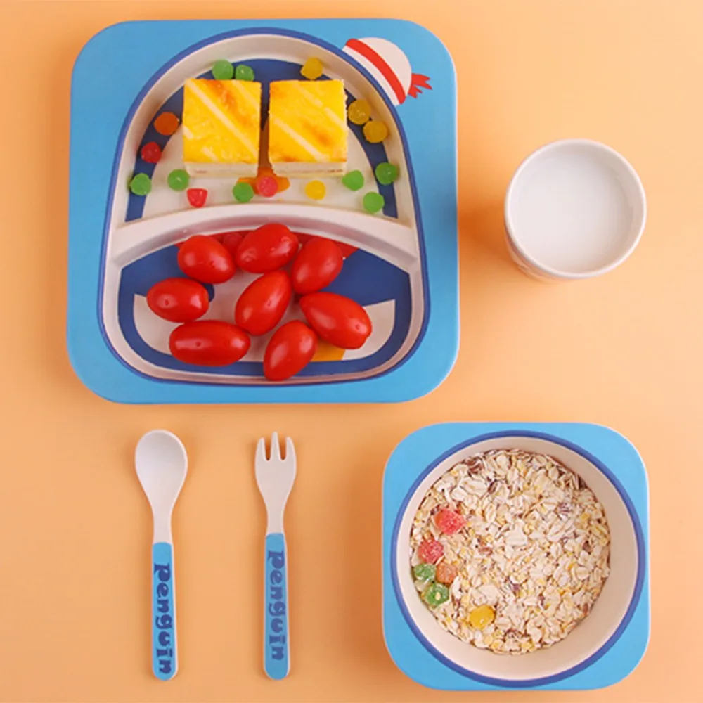 Мультяшная детская миска для кормления тарелка с животными креативная посуда из