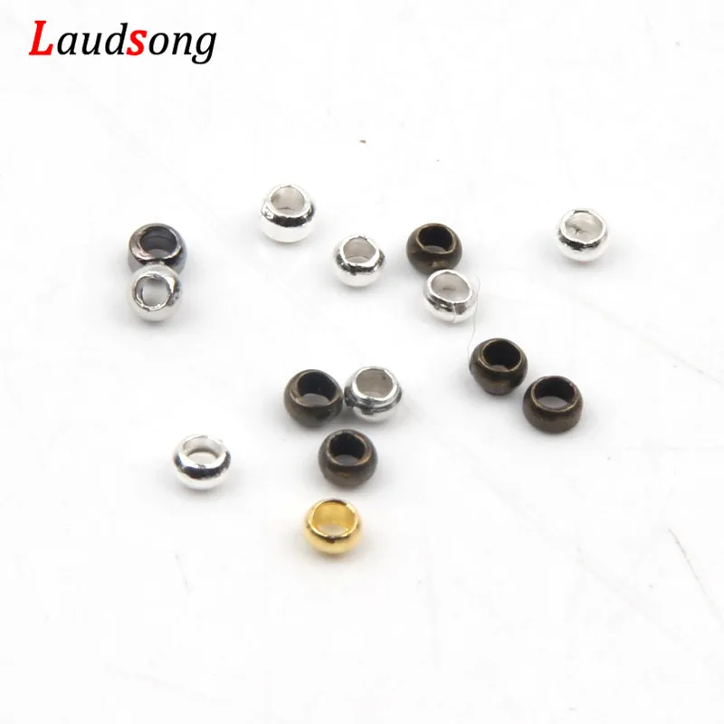 500 шт./лот золотые Родиевые шарики с зажимом диаметр 2 5 3 мм|beads findings|beads for diyround beads |