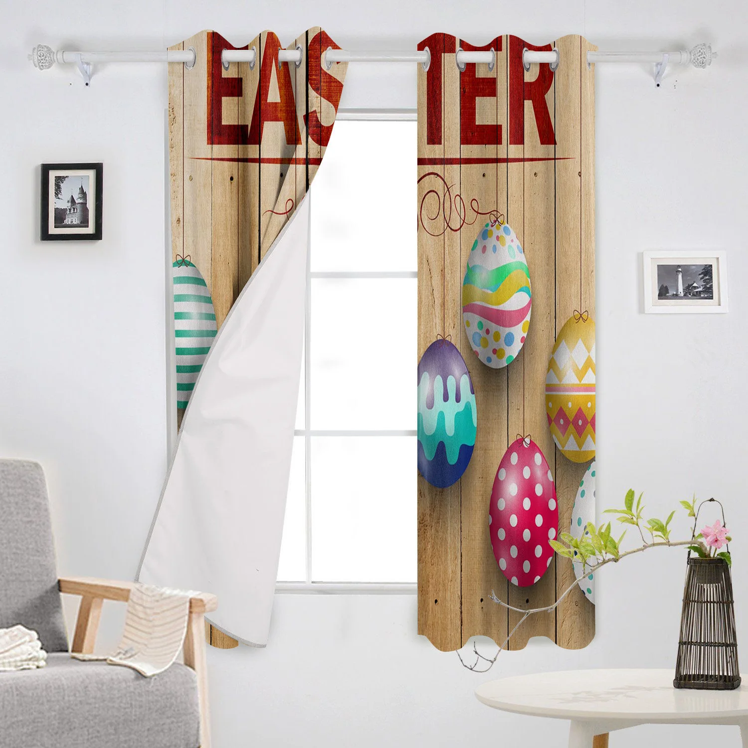 Пасхальные яйца весенние деревянные украшения для дома занавески s бытовые