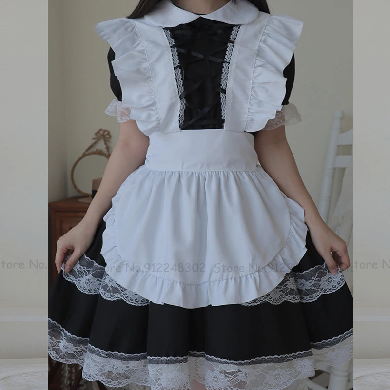 

Japanese Lolita Men Women Maid Outfits Cosplay Uniform Girls Anime Kawaii Cute Loli Lace Dress Carnival Halloween Party Costumes