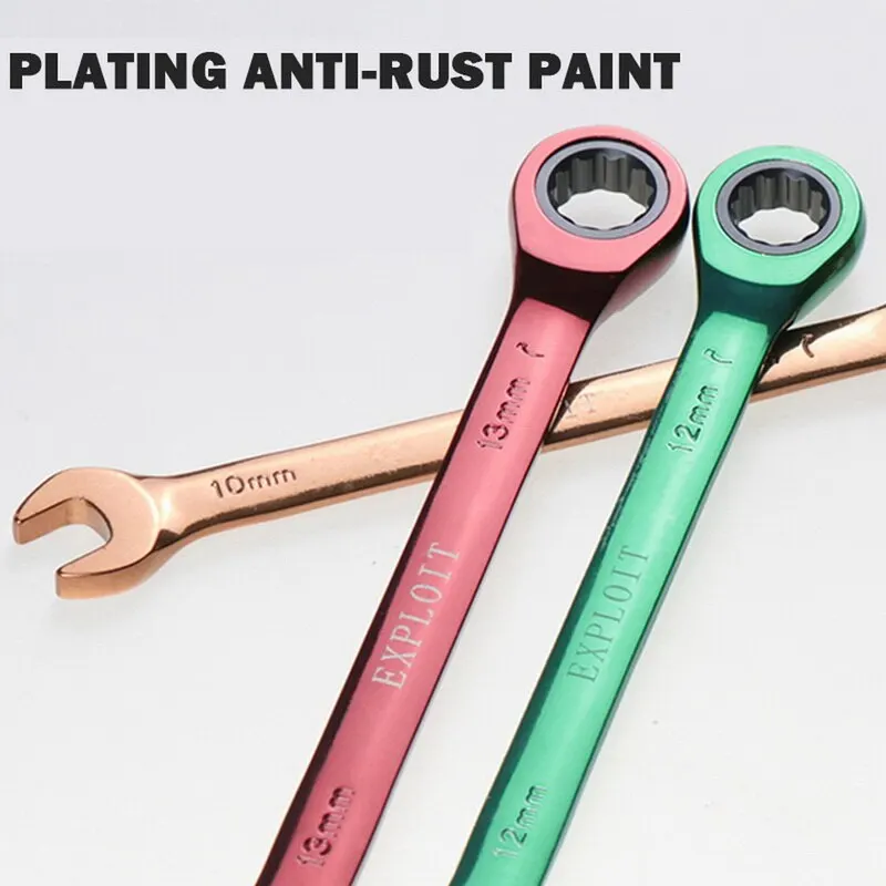 

7PCs Color Ratchet Wrench Multi-function Dual-purpose Open Movable Wrench Hand Tools Set 8-19mm#1