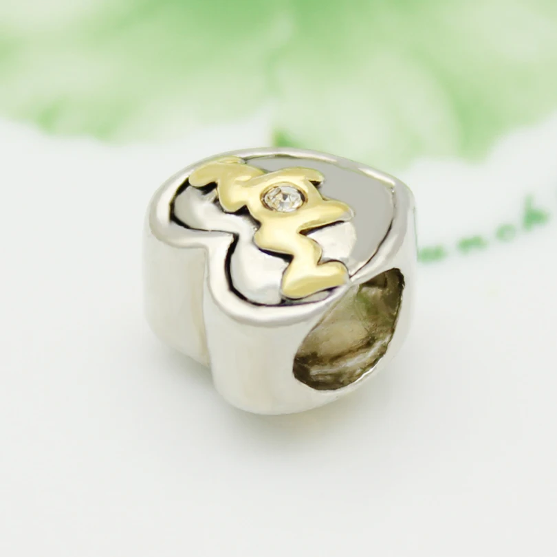 Бесплатная доставка украшения для мам в форме сердца бусины-шармы I Love Mom подходят