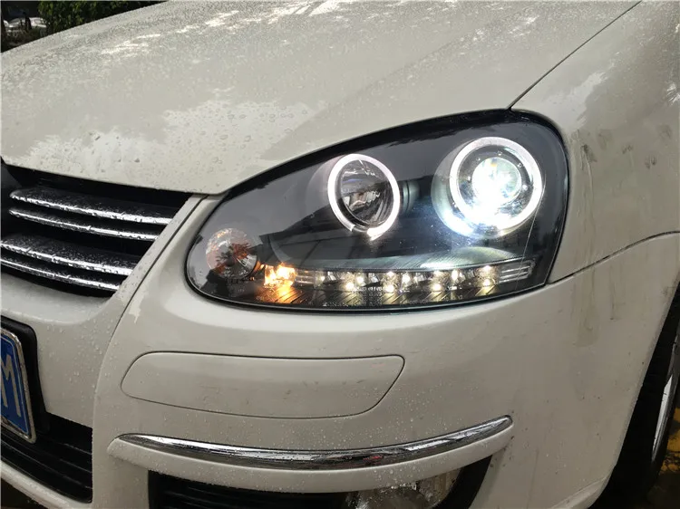 AKD автомобильный Стайлинг для VW Jetta фары 2006-2010 Jetta Mk5 светодиодный налобный фонарь светодиодный DRL Биксеноновые линзы Высокий Низкий луч парковка