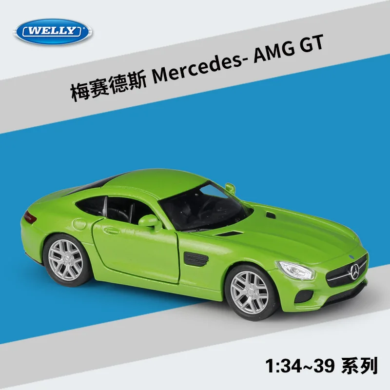 

WELLY 1:36 Mercedes- AMG GT Model Car Simulation Alloy Metal Toy Car Children's Toy Gift Collection Model Toy Gifts B94