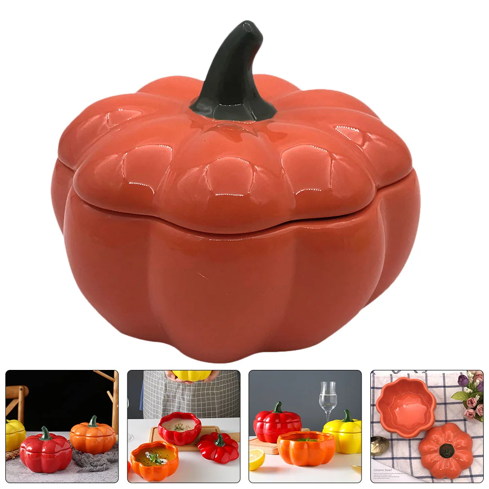 

1 Set Pumpkin Bowl Pumpkin Soup Bowl Steamed Food Bowl Porcelain Food Holder