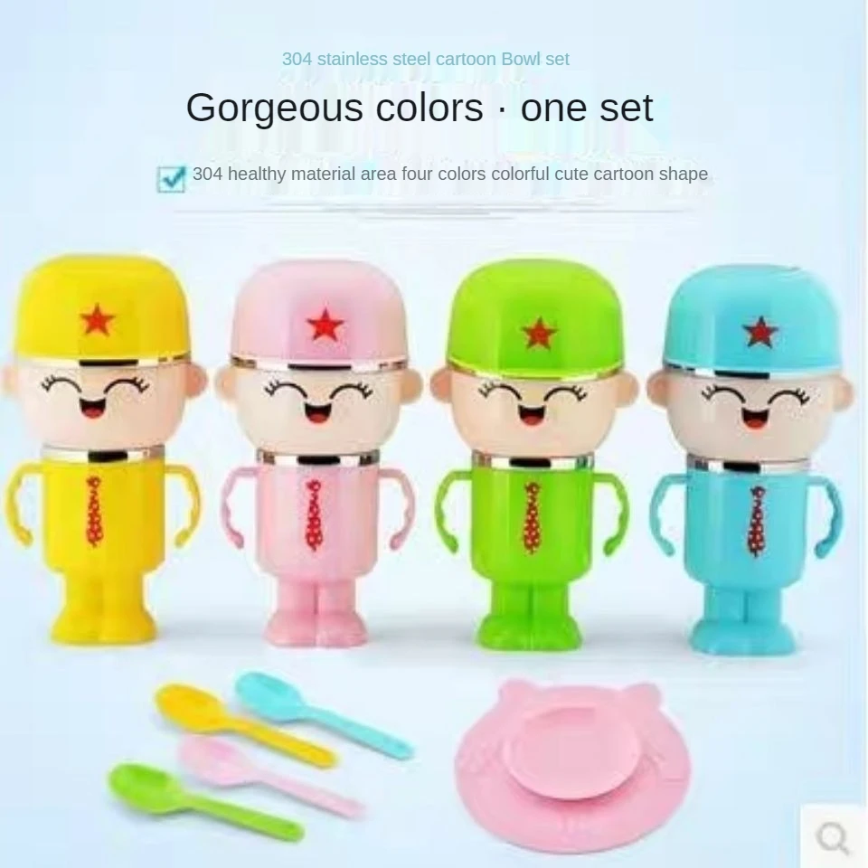 

Lovely Plastic Steel Combined Bowl Set Cartoon Bowl Set Children's Tableware Set Activity Gift Dessert Bowl Soup Bowls