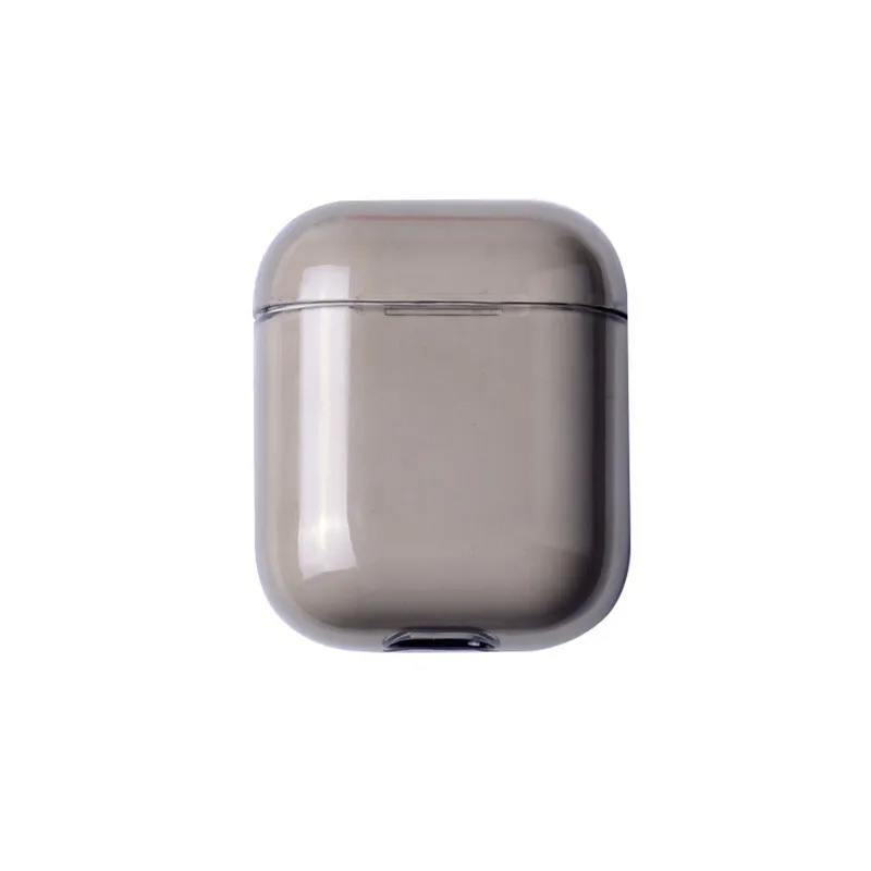 Серый 1 шт для Airpods чехол прозрачный защитный чехол Коробка Сумка Bluetooth гарнитура чехол ударостойкий вкладыши чехол Водонепроницаемый - Цвет: Серый