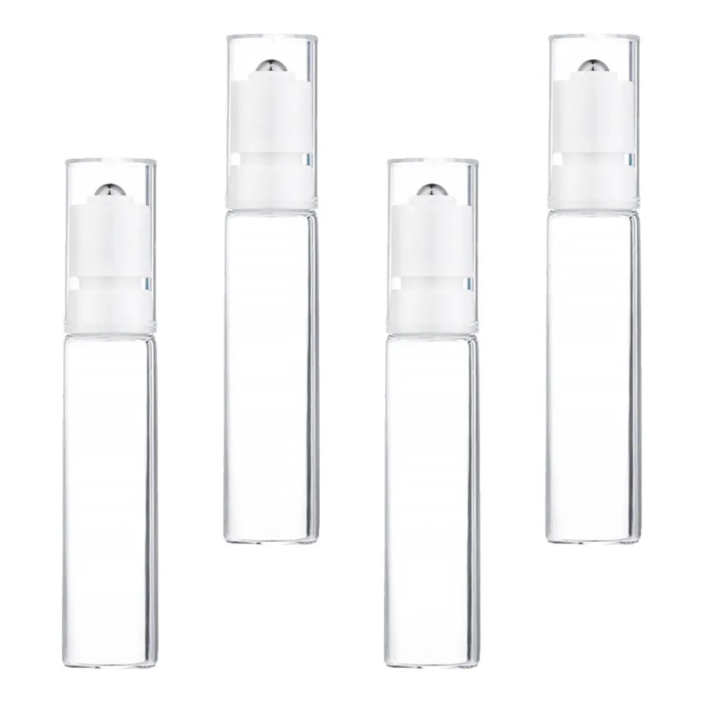 

4Pcs 10ml Essential Oil Glass Roller Bottles Portable Dispenser for Home Travel