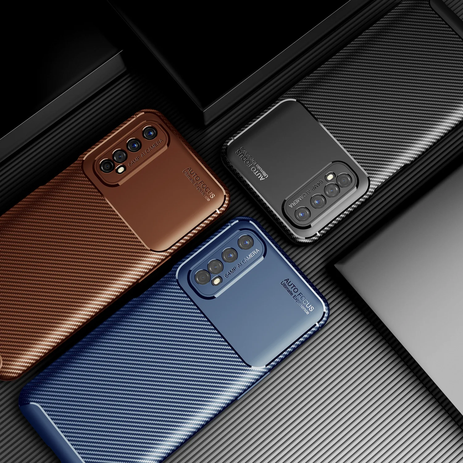 for oppo realme 7 pro caserealme 7i phone caseshockproof case carbon fiber protective phone cover for realme 7 realme 6 pro free global shipping