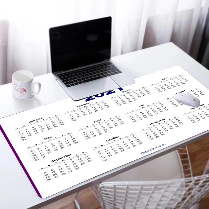

Mouse pad Calendar 2021 Cool Computer Laptop Anime Keyboard Mouse Mat Large Mousepad Keyboards Gamers Decoracion Desk Mat