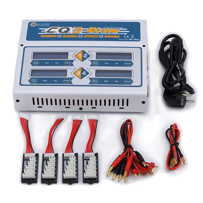 EV-Peak 100 Вт x 4 CQ3 RC балансирующее зарядное устройство для Lipo батарей Nimh Nicd литиевая