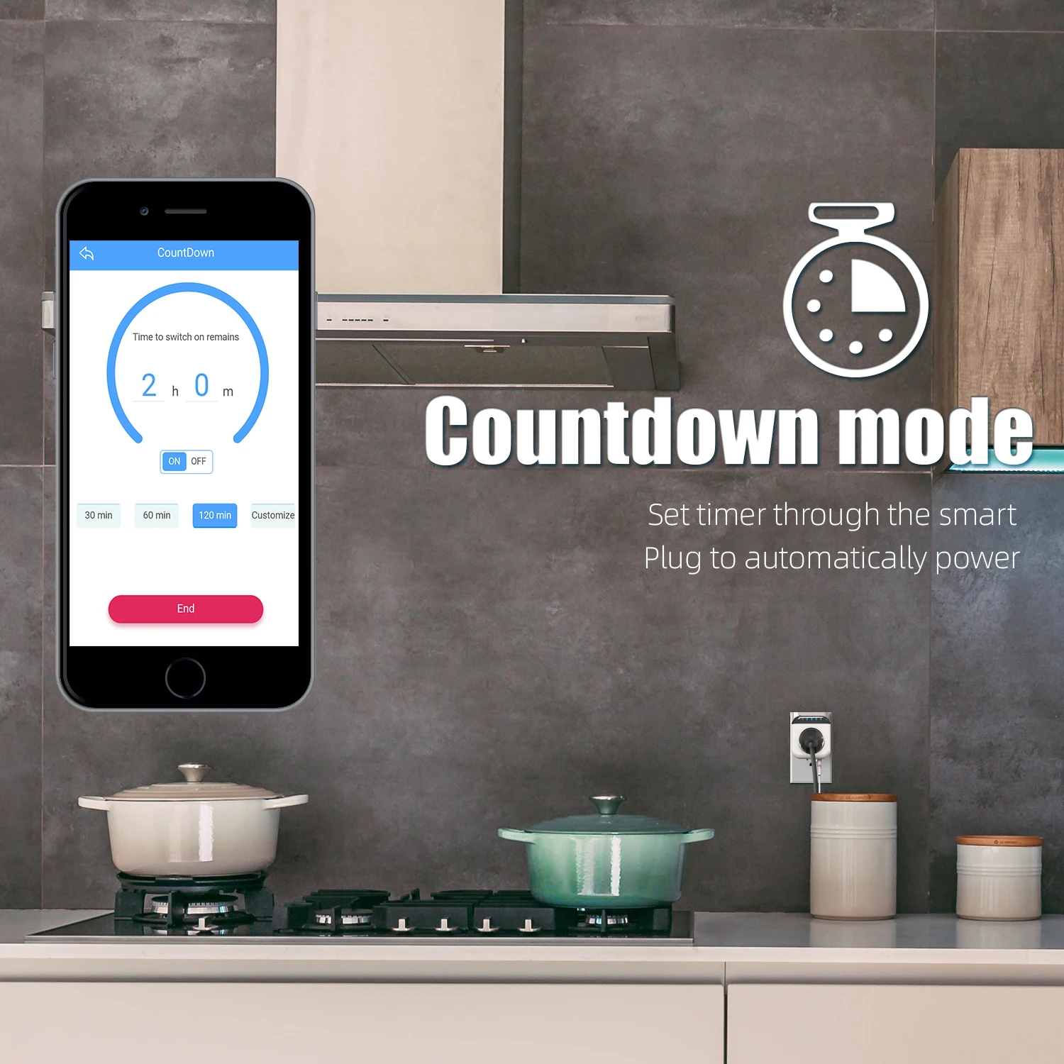 Nashone Termostato WiFi смарт Сокет термостат таймер обратного отсчета измеритель мощности