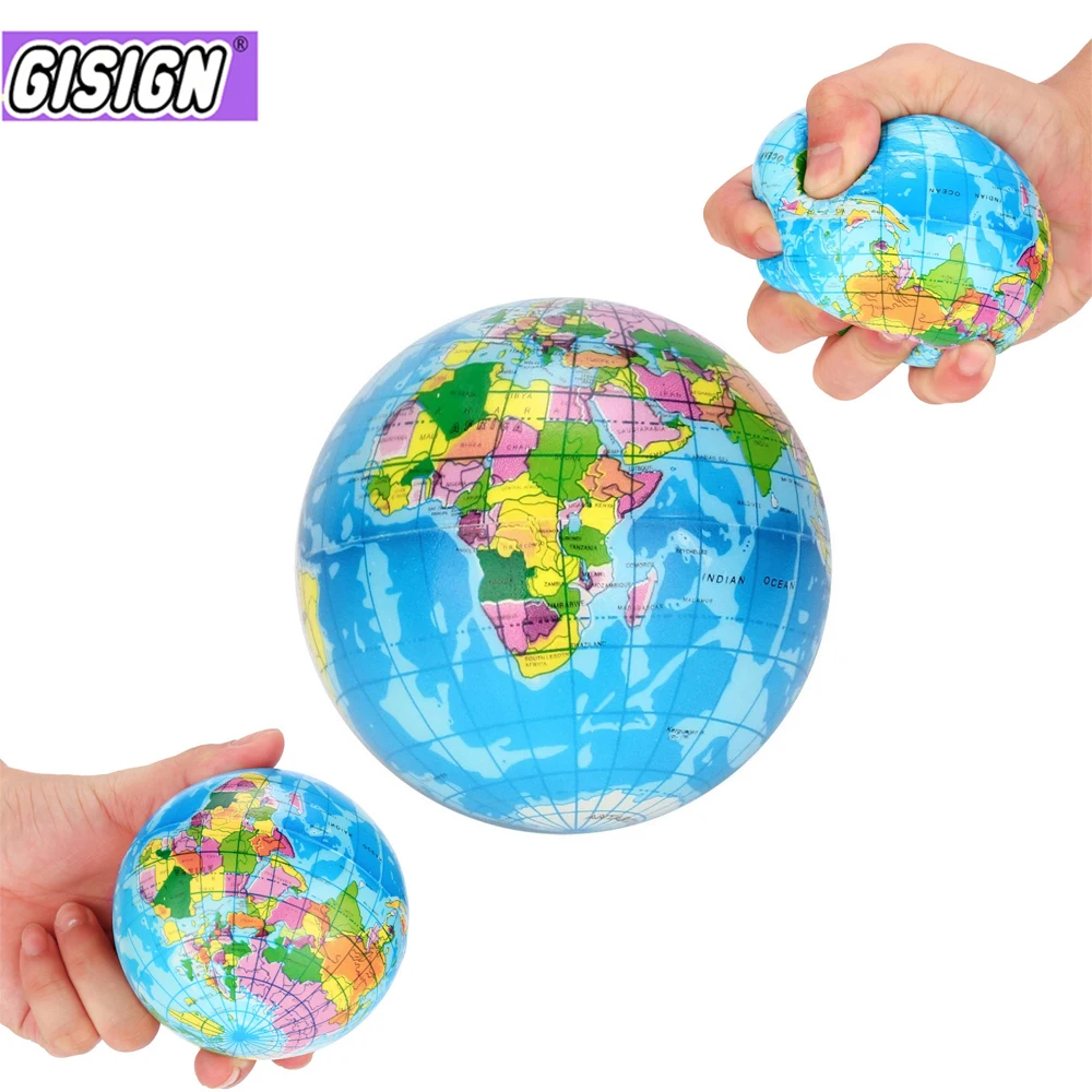 

New Stress Relief Decor World Map Foam Ball Atlas Globe Palm Planet Earth Ball squeeze toy Squishy Anti-stress toys for children