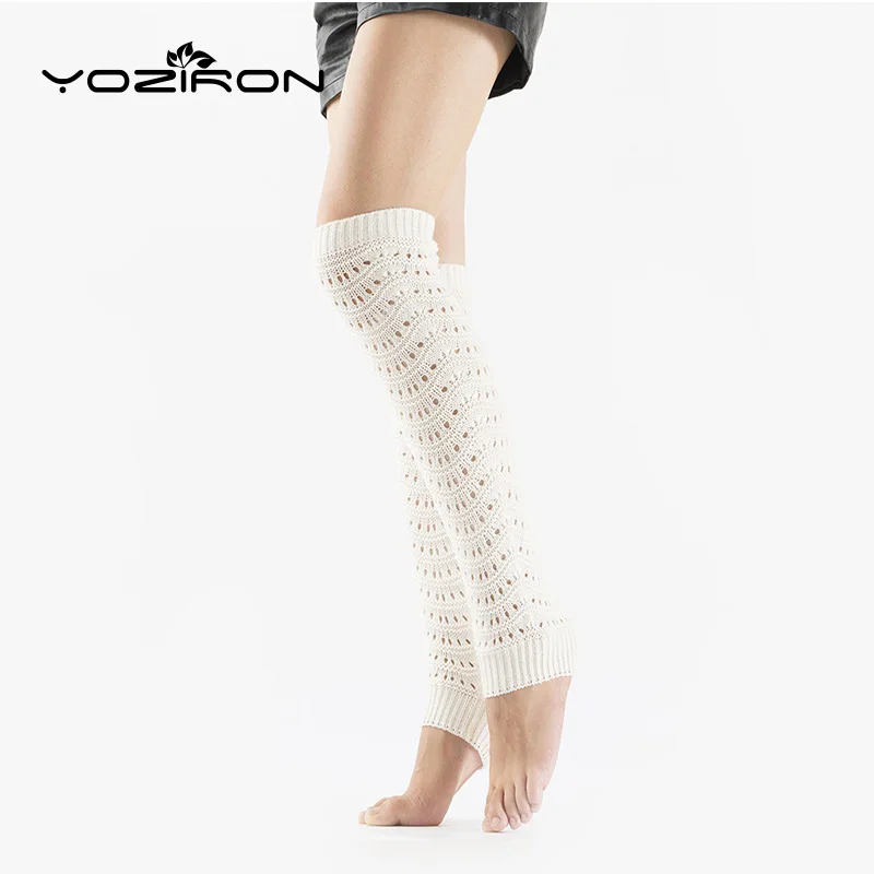 YOZIRON Ажурные вязаные белые гетры женские зимние Школьные носки для девочек