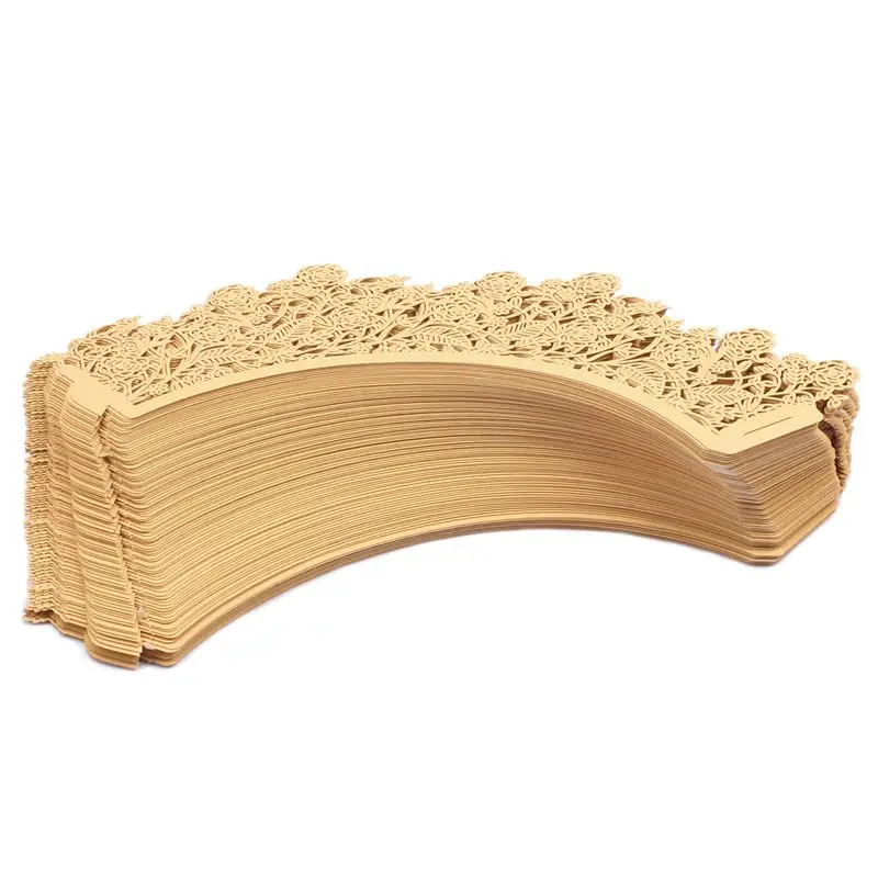 100 шт. кружевные пустотелые вкладыши для кекса бумажные стаканчики торта товары