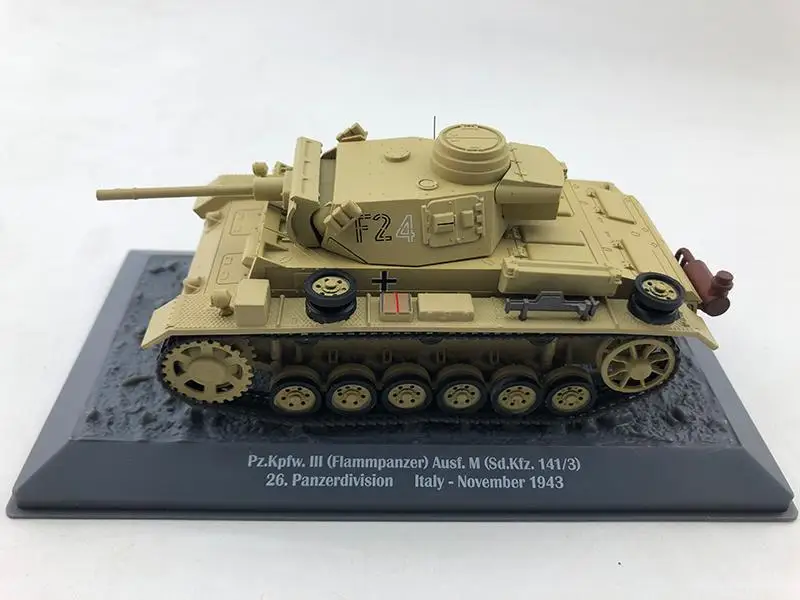 Италия PZ KPFW III флампанзер AUSF M SD KFZ 141/3 26 PANZERDIVISION 1/43 DIECAST |