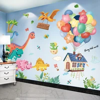 shijuehezi dinosaur animals wall sticker diy cartoon balloons mural decals for kids rooms baby bedroom nursery home decoration