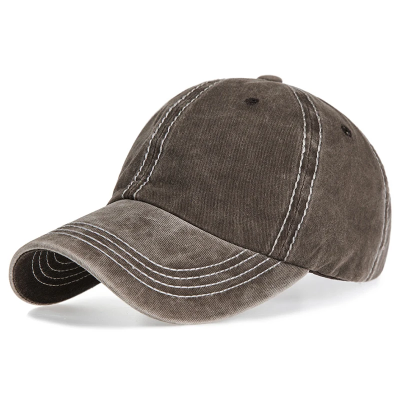 WISHCLUB Мужчины и женщины Бейсболка Повседневная Хлопок Регулируемая кепка мужская