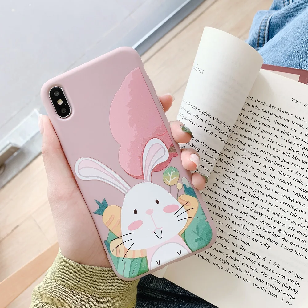 Милый чехол с Львиным кроликом для iPhone 11 Pro Max X XS XR мягкий силиконовый тонкий