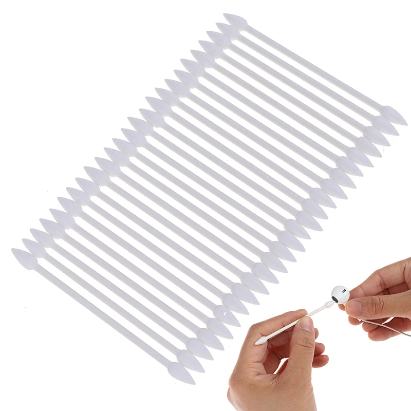 

25Pcs Disposable Cotton Swabs Stick Cleaning Tool For Earphone Charge Port Cotton Stick For Ear Cleaning