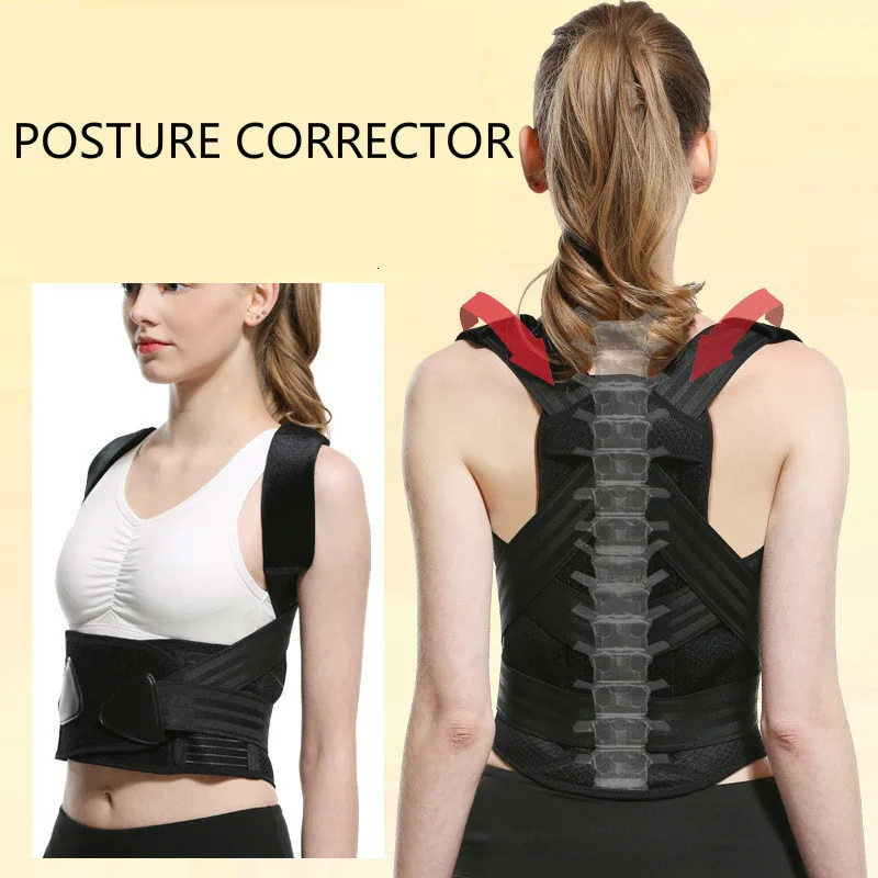 Корректор осанки для взрослых и детей бандаж спины плеч поддержка кифоза прямой
