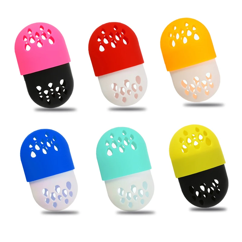 Мягкий держатель для пудры из силикона, яйцо для отображения пуховки для макияжа, сушилка для красивой губки, подставка для косметических инструментов во время путешествий.