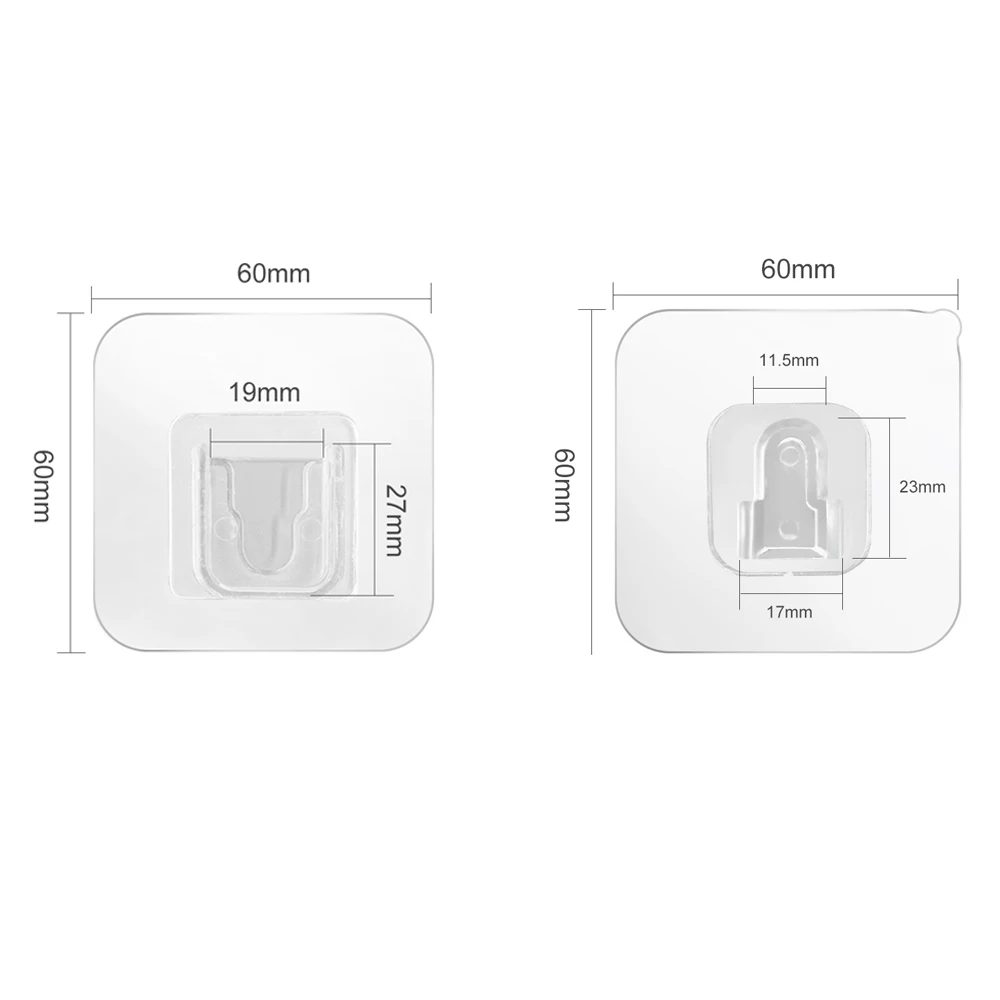 

10PCS Double-Sided Adhesive Wall Hooks Super Strong Reusable Plug Socket Transparent Suction Cup Holder Hook Kitchen Bathroom