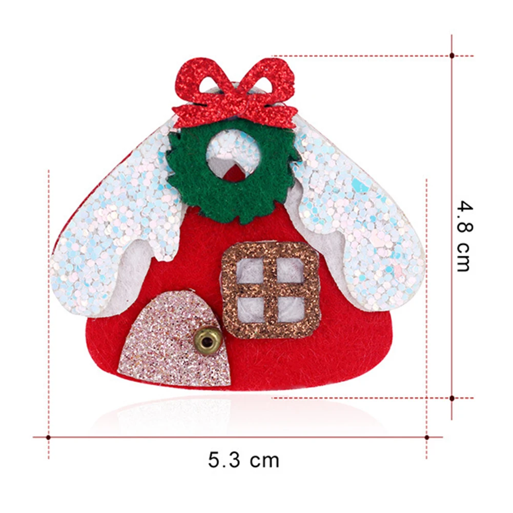 Милый Рождественский корсаж домик форма брошь булавка ювелирное изделие для