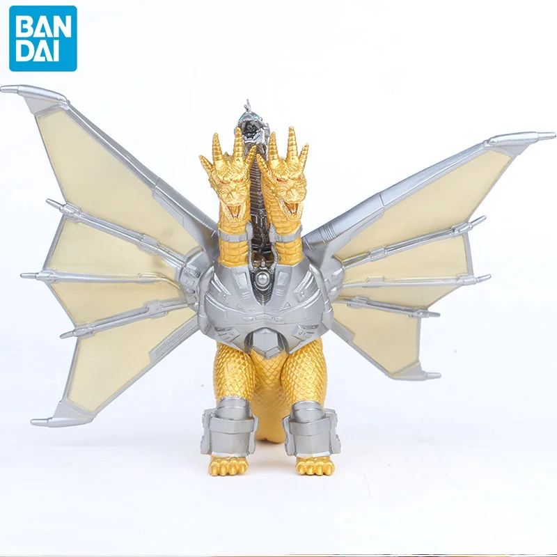 BANDAI Godzilla King Ghidorah Gold King of The Rodan Mothra Action Figure Mecha Godzilla 3 Head Gojira Dragon Collection Toy