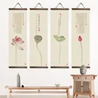 Китайский холст и плакаты сердце совершенства мудрости, холст, живопись, плакат, настенное искусство с деревянными висячими свитки