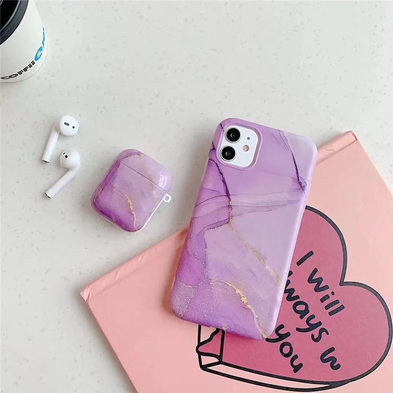 Luxury agate marble Case For iphone 11 11Pro 12 12Pro Max X XR XS 7 8Plus for Apple airpods 1 2 case soft silicone case cover